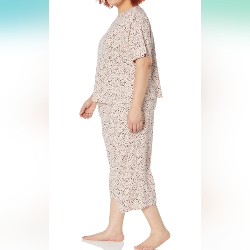 Amazon Essentials Light Pink Leopard Print Knit J… - image 3